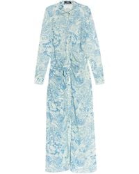 Versace - Maxi-Jurk Met Barocco-Print - Lyst