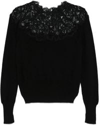 Ermanno Scervino - Lace-Detail Cashmere Sweater - Lyst