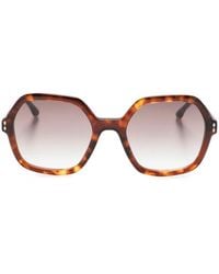 Isabel Marant - Logo-Print Oversize-Frame Sunglasses - Lyst