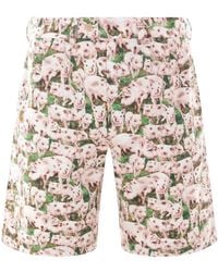 Bless - Pantalones cortos con estampado de cerdos - Lyst
