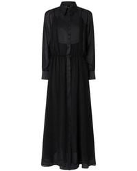 Pinko - Long Sleeve Maxi Dress - Lyst