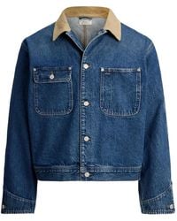 Polo Ralph Lauren - Corduroy-Collar Denim Jacket - Lyst