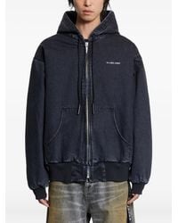 44 Label Group - Sorrow Padded Zip-Up Denim Jacket - Lyst