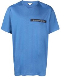 Alexander McQueen - T-Shirt mit Logo-Patch - Lyst