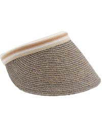Helen Kaminski - Bianca Raffia Visor Hat - Lyst