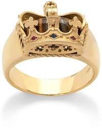Dolce & Gabbana - 18Kt Geelgouden Royal Ring Met Tijgerijzer, Robijn En Saffier - Lyst