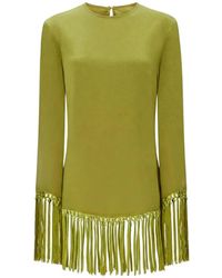 ‎Taller Marmo - Claudia Fringe-Trimmed Mini Dress - Lyst