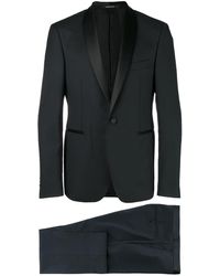 Tagliatore Shawl Lapel Suit - Black