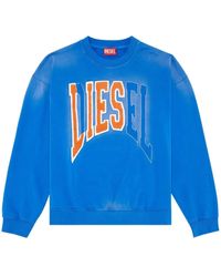 DIESEL - S-Boxt Sweatshirt mit Logo-Stickerei - Lyst