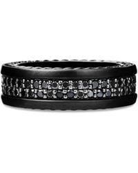 David Yurman - Streamline Two Row Diamond Band Ring (6.5Mm) - Lyst