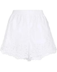 Chloé - Broderie Anglaise Shorts - Lyst