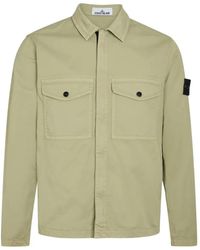 Stone Island - Compass-Patch Pocket-Detail Shirt - Lyst