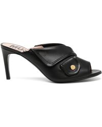 Moschino - Heeled Leather Mules - Lyst
