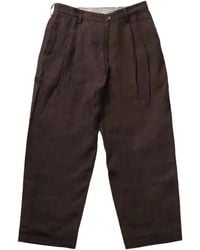 Ziggy Chen - Pleated Linen Trousers - Lyst