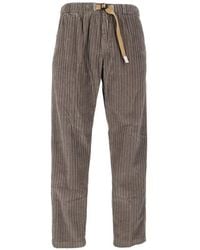 White Sand - Striped Corduroy Trousers - Lyst