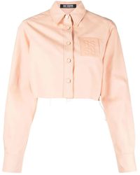 Raf Simons - Logo-Patch Cropped Jacket - Lyst
