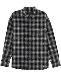 Juun.J - Distressed Check Shirt - Lyst