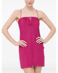 Patrizia Pepe - Zip Ruched Mini Dress - Lyst