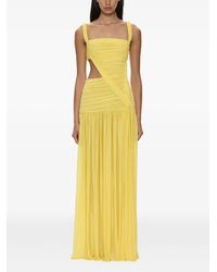 Christopher Esber - Orion Ruched Cut-Out Maxi Dress - Lyst