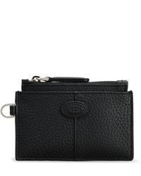 Tod's - Leren Portemonnee Met Logo-Reliëf - Lyst