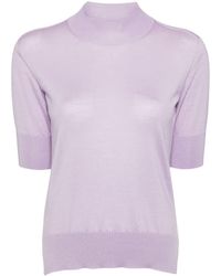 Jil Sander - Mock-Neck Knitted Top - Lyst