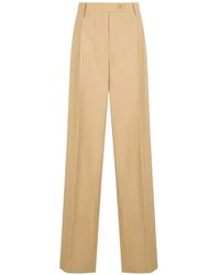 Alberta Ferretti - Pleat-Detail High-Waisted Trousers - Lyst