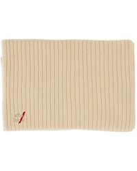 AFTER LABEL - Ribbed-Knit Logo-Embroidered Scarf - Lyst