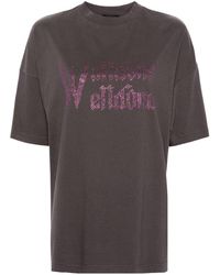 we11done - T-shirt con strass - Lyst