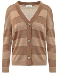 Gran Sasso - Striped V-Neck Cardigan - Lyst