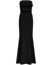 Jenny Packham - Pamela Bow-Detail Strapless Maxi Dress - Lyst