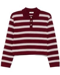 Sandro - Striped Polo Top - Lyst