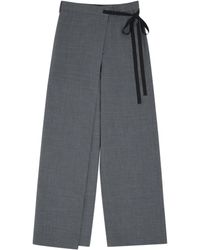 MM6 by Maison Margiela - Tie-Detail Tailored Trousers - Lyst