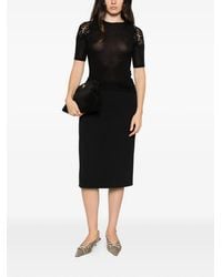 Ermanno Scervino - Lace-Panel Short-Sleeve T-Shirt - Lyst