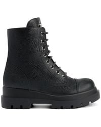 Giuseppe Zanotti - Evin Laced Logo Detail Boots - Lyst