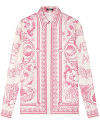 Versace - Blouse Met Underwater Barocco-Print - Lyst