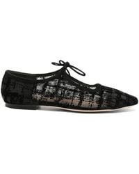 Arteana - Marcella Flocked Flat Pumps - Lyst