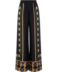 La DoubleJ - Floral-Print Palazzo Trousers - Lyst