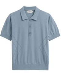 Pringle of Scotland - Pointelle-Knit Polo Top - Lyst