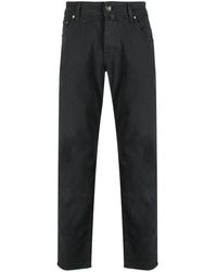 Jacob Cohen - Low-rise Stretch-cotton Tapered Trousers - Lyst
