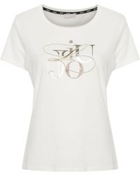 Liu Jo - Glitter Logo-print T-shirt - Lyst