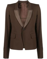 Rick Owens - Blazer Con Cuello Esmoquin Y Botones - Lyst