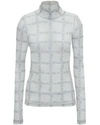 JW Anderson - Top translúcido con cuello alto - Lyst