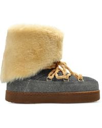 Inuikii - Shearling-Trim Denim Snow Boots - Lyst