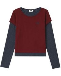 Chocoolate - Layered-Effect Striped T-Shirt - Lyst