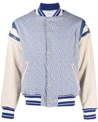 Rhude - Diamond-Jacquard Baseball Jacket - Lyst