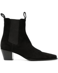 TOTEME - The City Suede Ankle Boots - Lyst