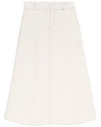 Ami Paris - Cotton Long Trapeze Skirt - Lyst