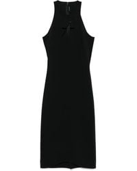 Mugler - Fitted Midi Dress - Lyst