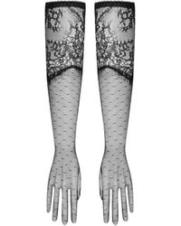 Maison Close - Gants En Dentelle Gants Opéra À Pois - Lyst
