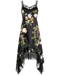 Monse - Floral-Print Asymmetric Slip Dress - Lyst